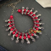 Oxidized Kolhapuri Choker Short Neckpiece-S670